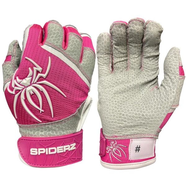 Spiderz Pro Batting Gloves Pink White AkSportswear