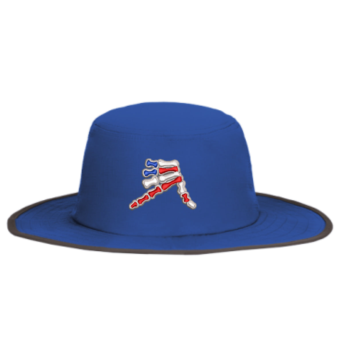 AkS Stripes Bones Boonie Hat in Royal & Graphite