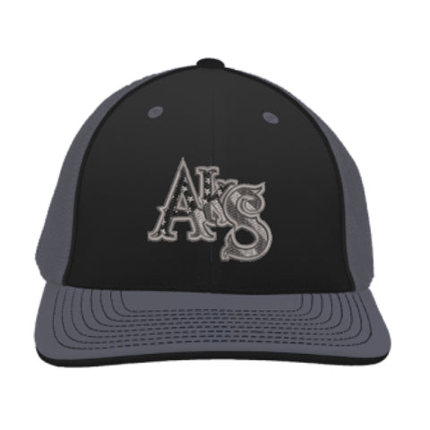 Stars & Stripes Trucker Hat in Black and Graphite with Smoke