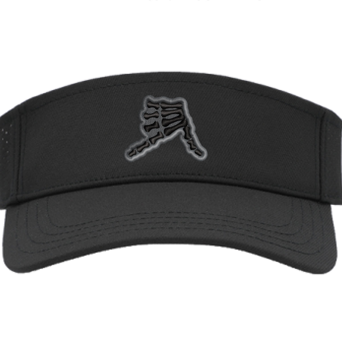 AkS Bones Visor in Black with Black & Graphite