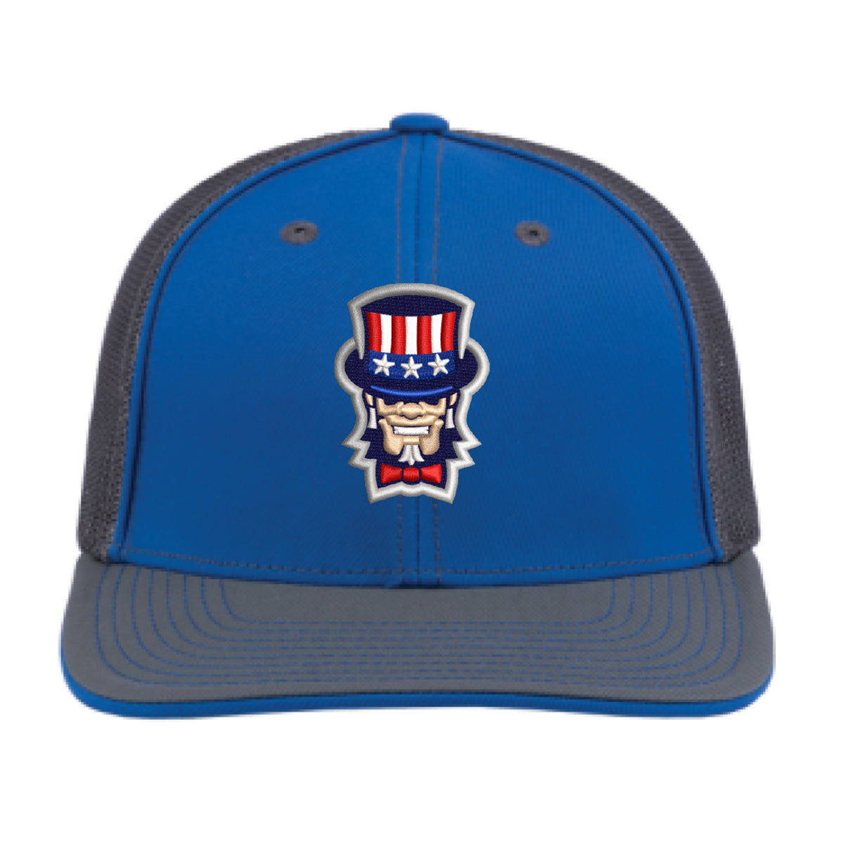 Uncle Slam Trucker Hat in Royal & Graphite