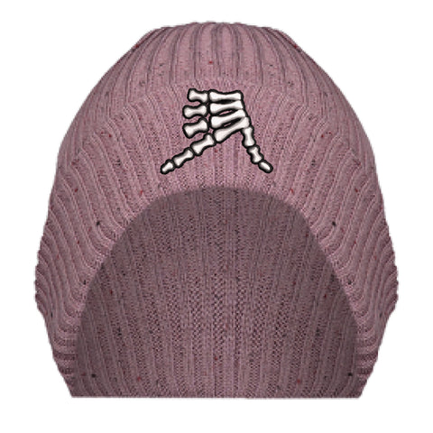 AkS Bones Beanie Tweed in Lavender & White & Black