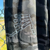 AkS Fleece Pants with Bones in Black Camo 2024