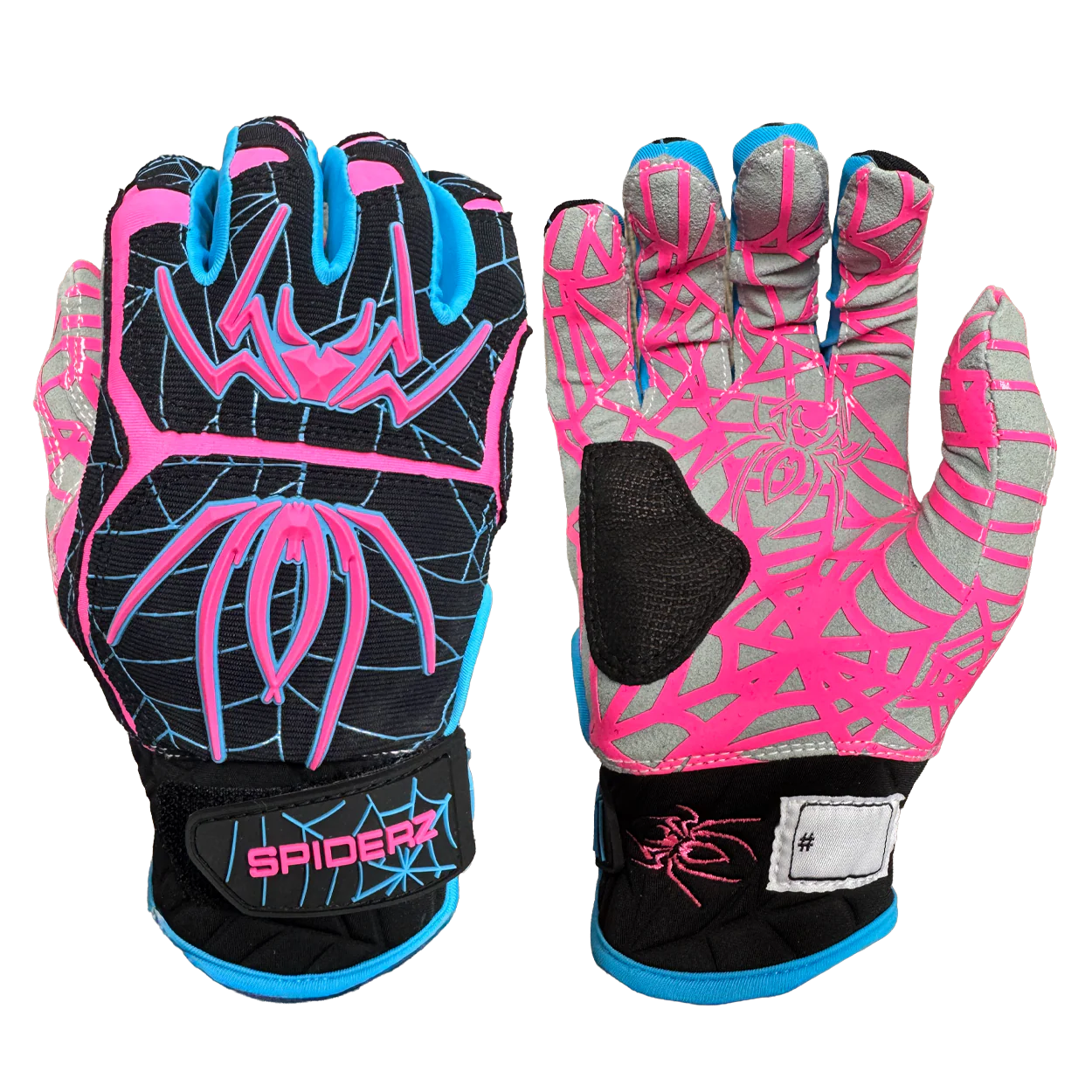 Spiderz Hybrid Batting Gloves – Black Vice 2