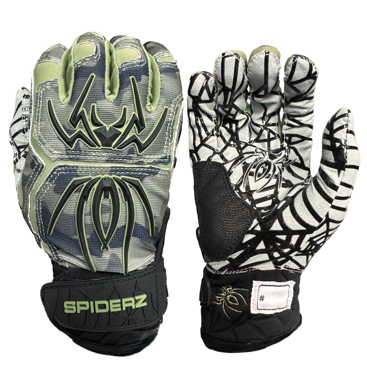 Spiderz Hybrid Batting Gloves – Military Camo/Black