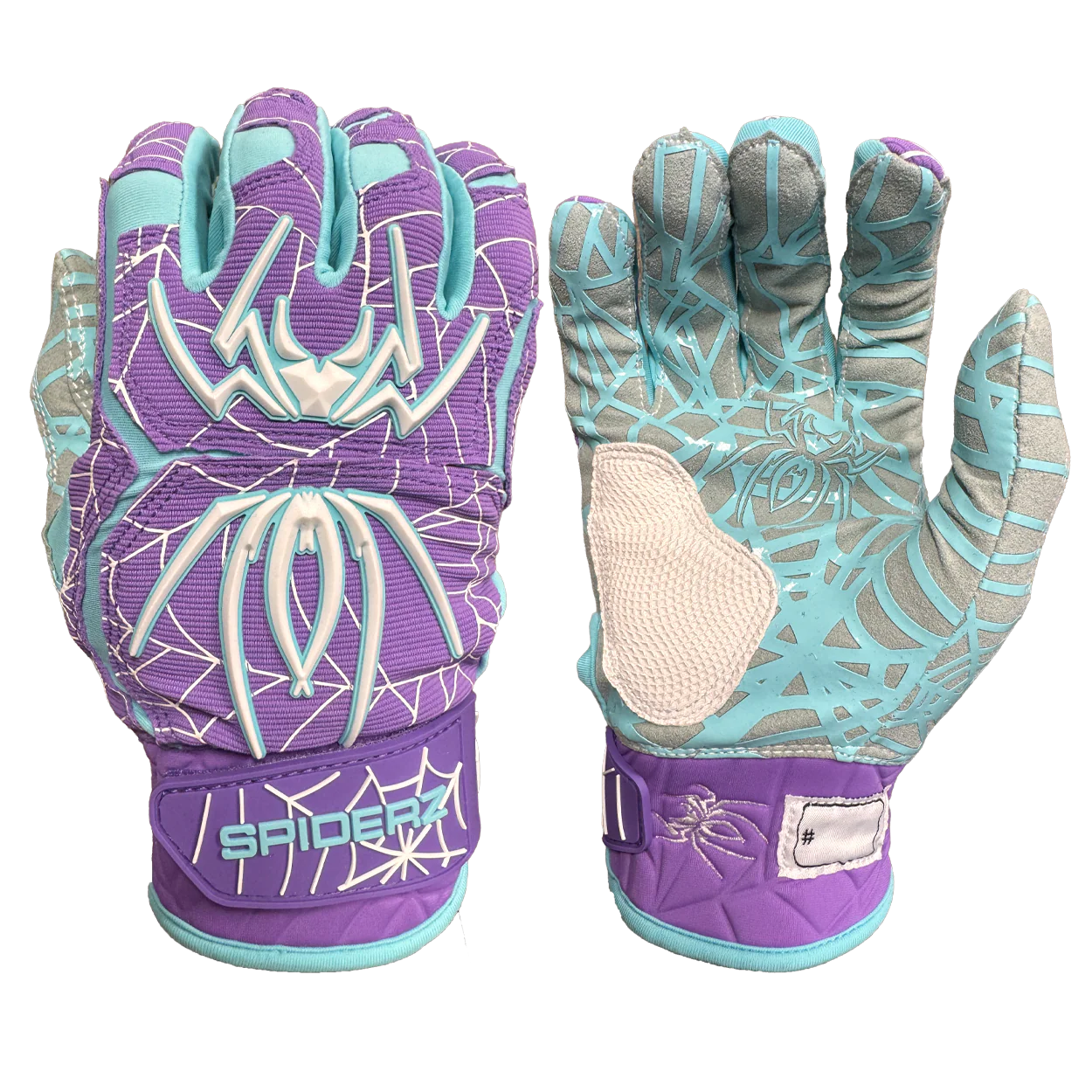 Spiderz Hybrid Batting Gloves – Purple Turquose