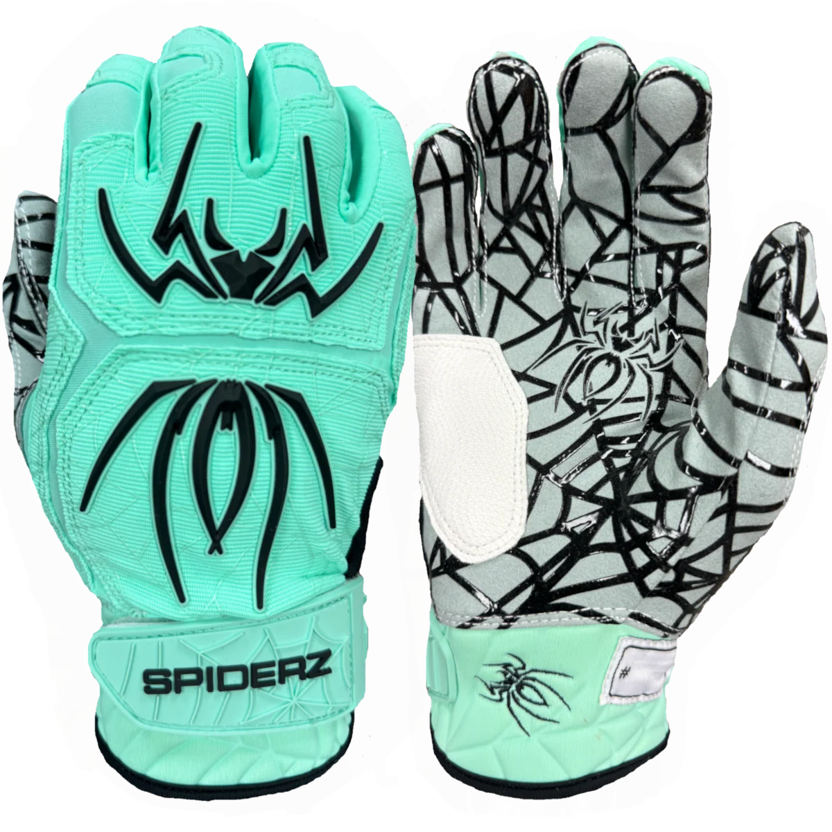 Spiderz Hybrid Batting Gloves – Mint/Black