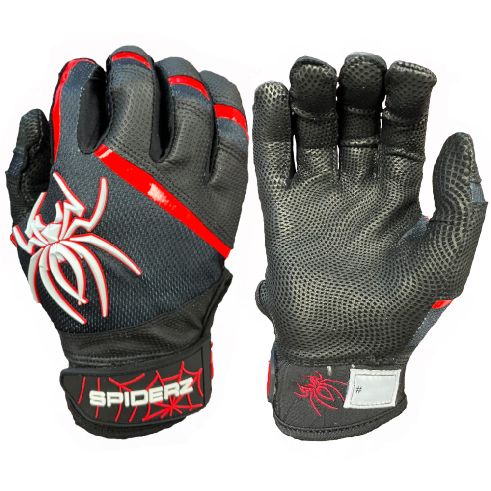 Spiderz Pro Batting Gloves – Black/Red/White