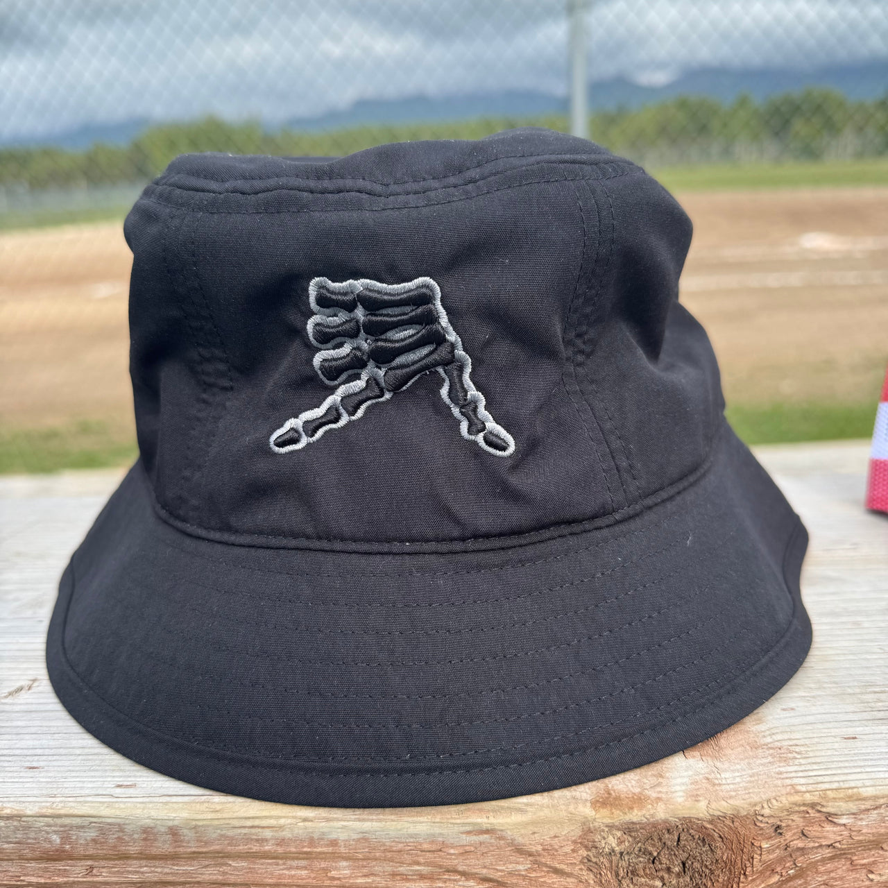 AkS Bones Bucket Hat in Black