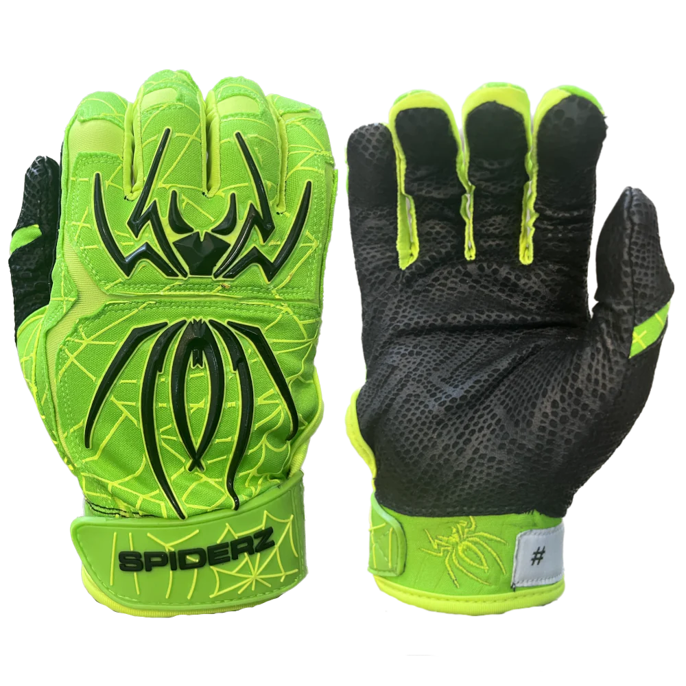 Spiderz Endite Batting Gloves – Neon Yellow/Neon Green/Black