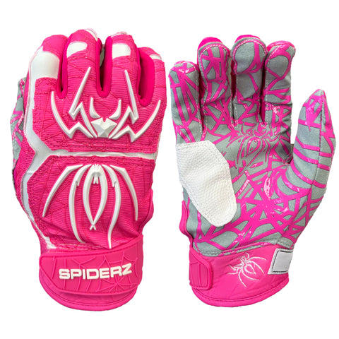 Spiderz Hybrid Batting Gloves – Pink/White