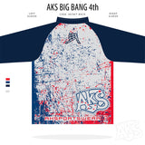 AkS Splatter Cage Jacket in Silver, Red & Blue