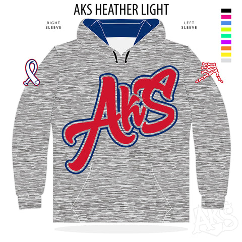AkS Graffiti Hoodie in Light Heathered