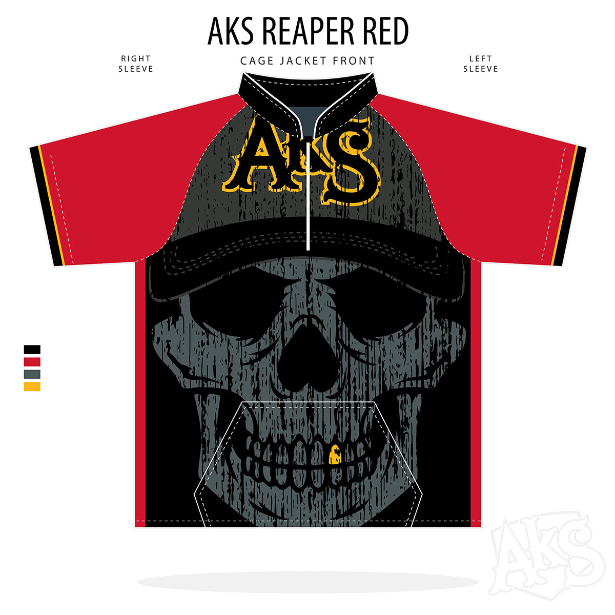 AkS Reaper 2 Cage Jacket in Black & Red
