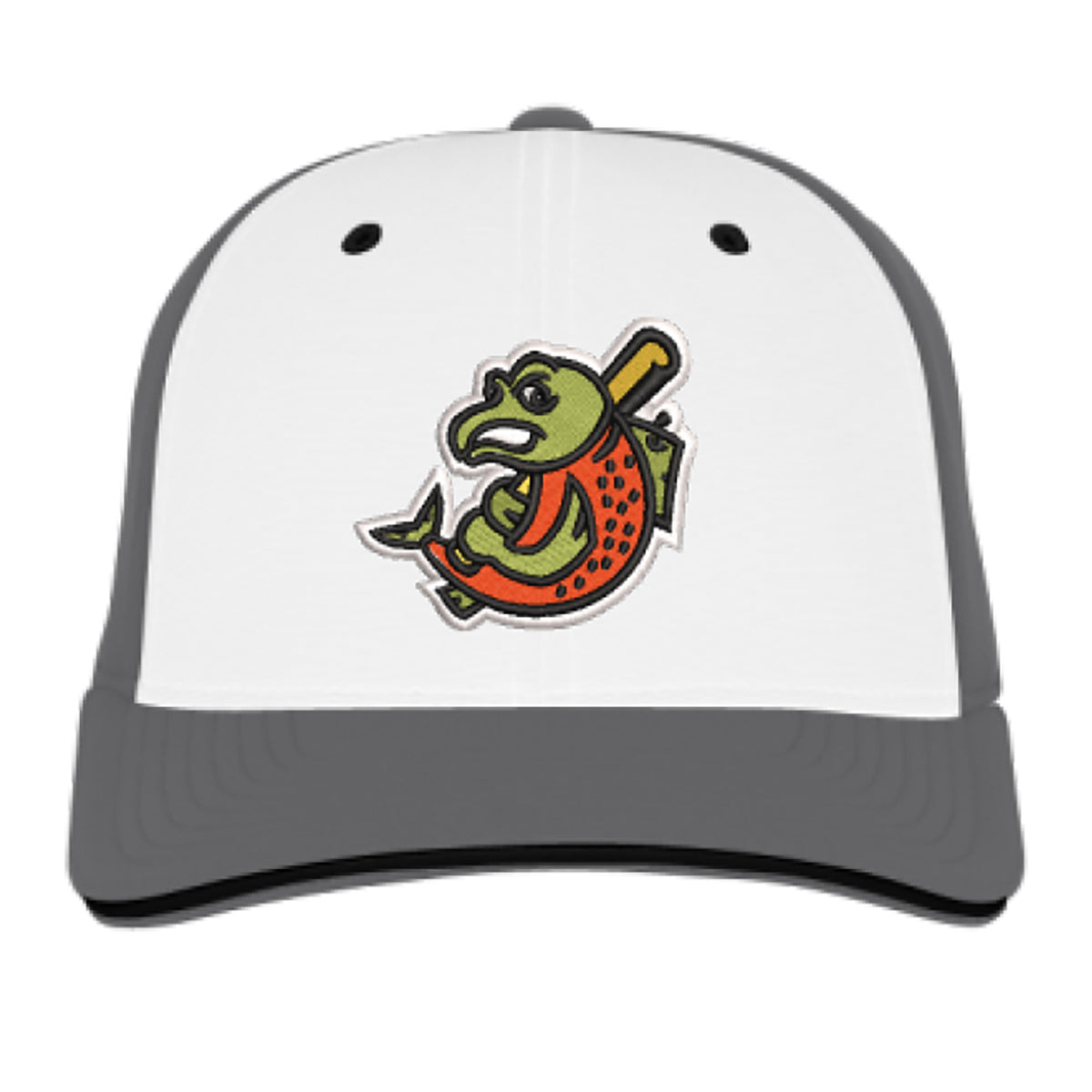 Slammin Salmons Hat in White & Graphite