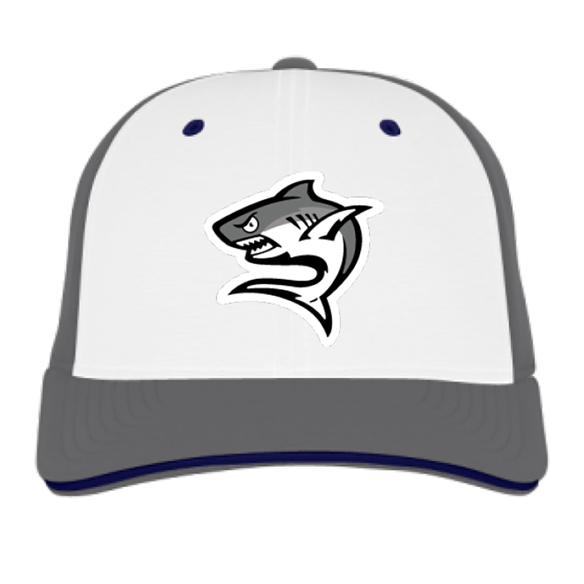 Salmon Sharks Hat in White & Graphite