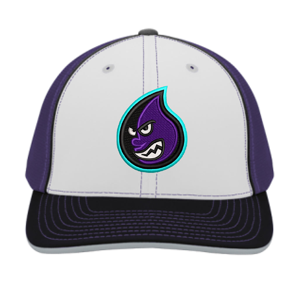 Drillers Trucker Hat in White & Purple & Black