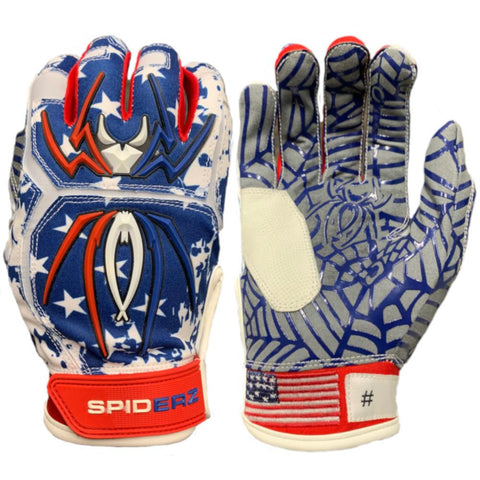 Spiderz Hybrid Batting Gloves – US Flag