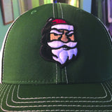 Nicks Flatbill Trucker Hat in Green & White