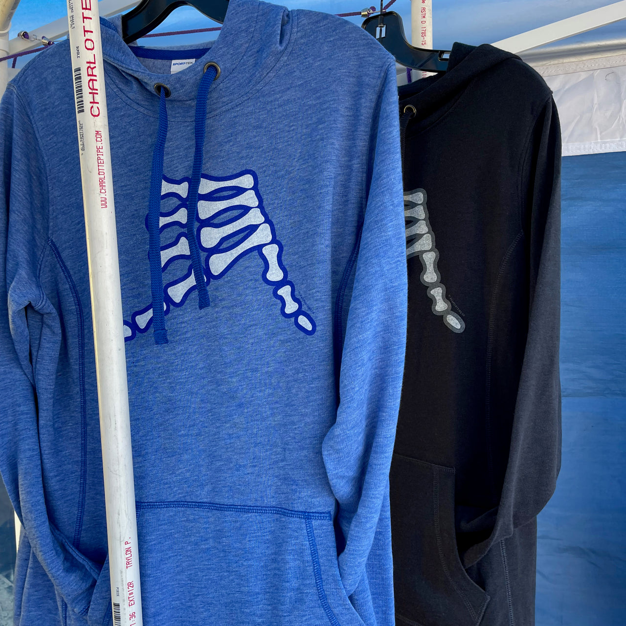 AkS Bones Ladies Wicking Hoodie in Royal