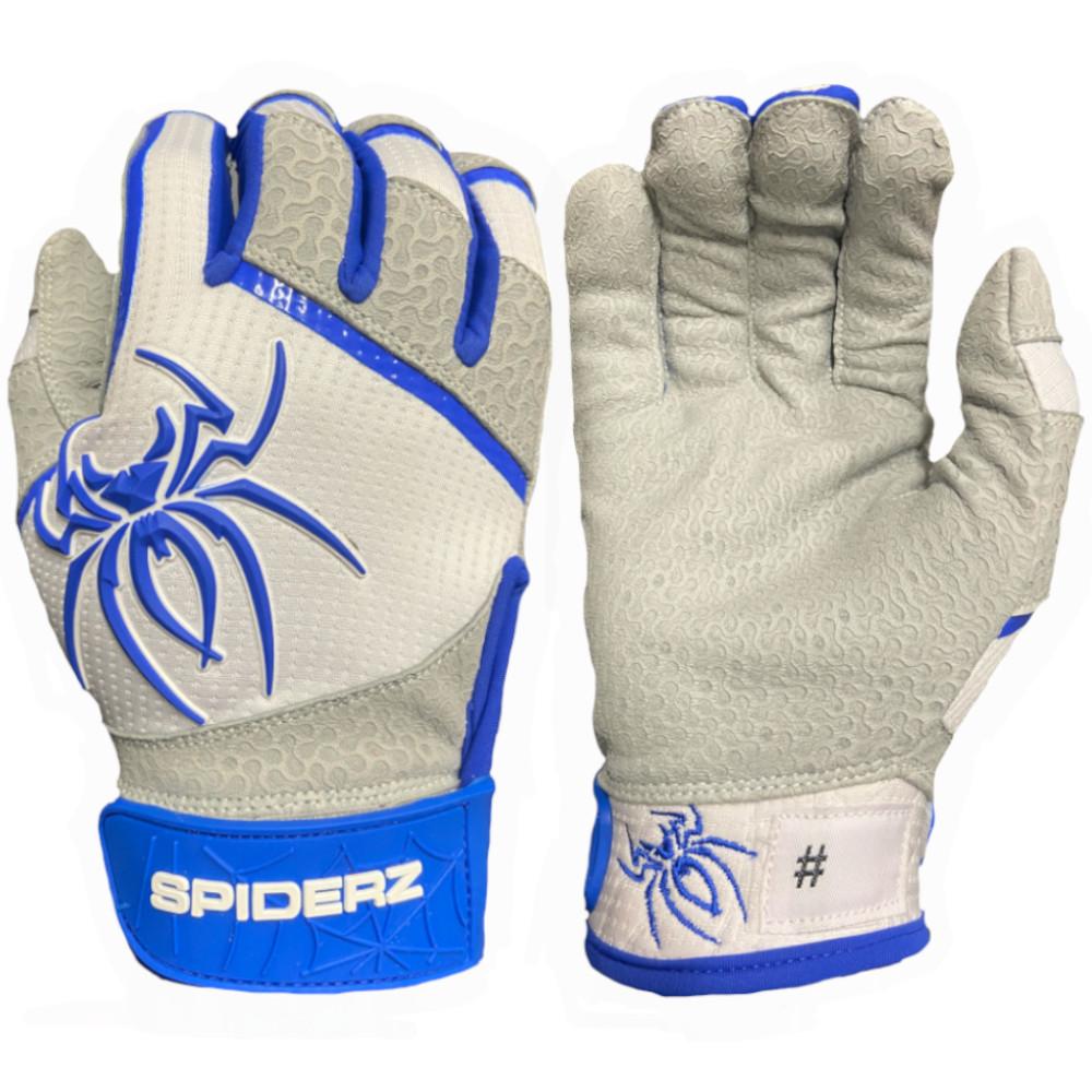 Spiderz Pro Batting Gloves – White/Royal Blue