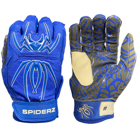 Spiderz Hybrid Batting Gloves – Royal Blue/White