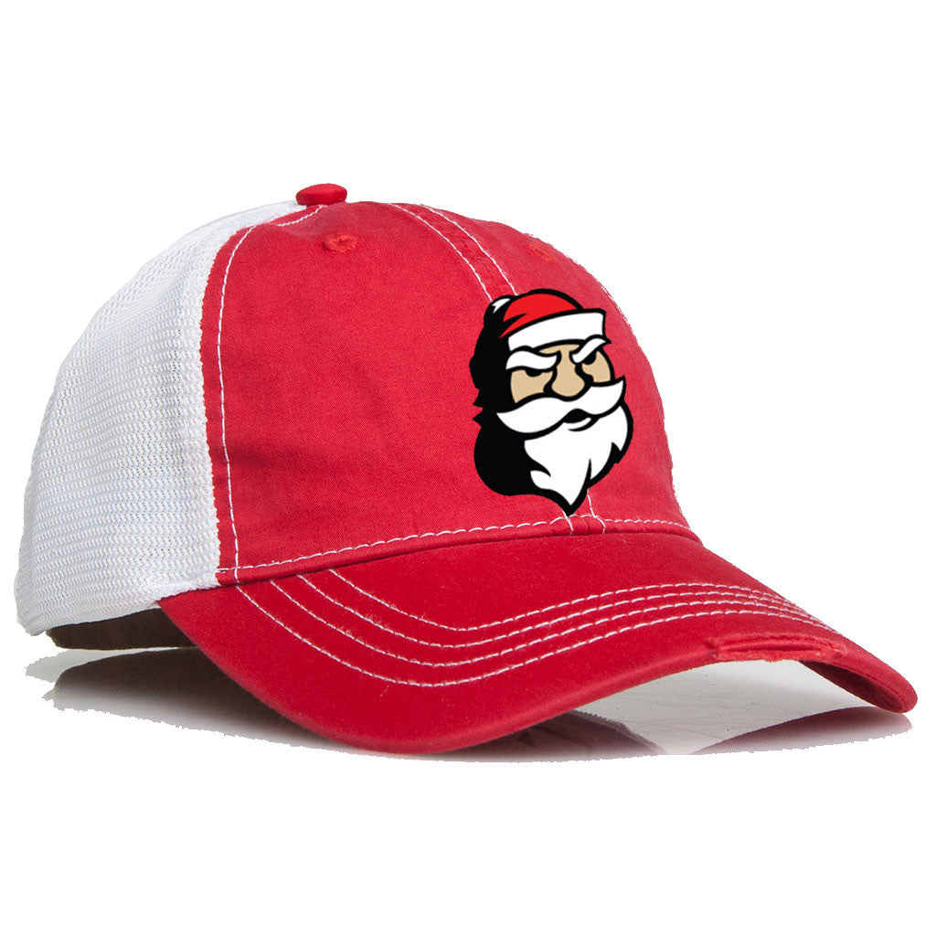 Nicks Unstructured Trucker Hat in Red