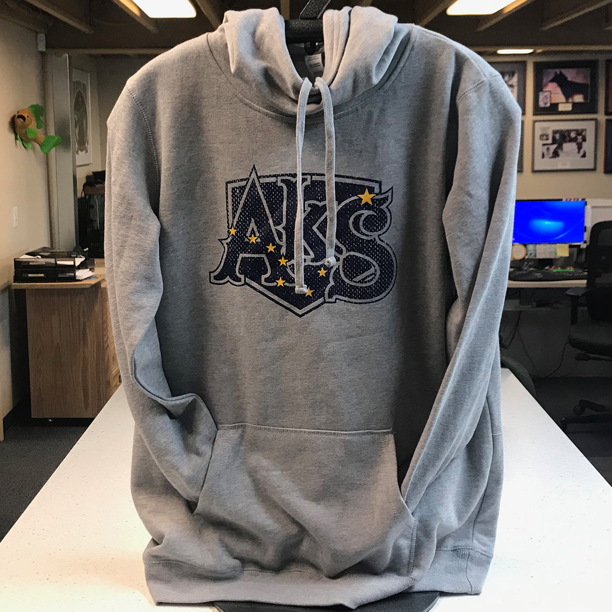 Ursa Major Women's Cowl Neck Hoodie In Heathered Gray