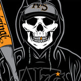 AkS Reaper Cage Jacket in Black & Orange