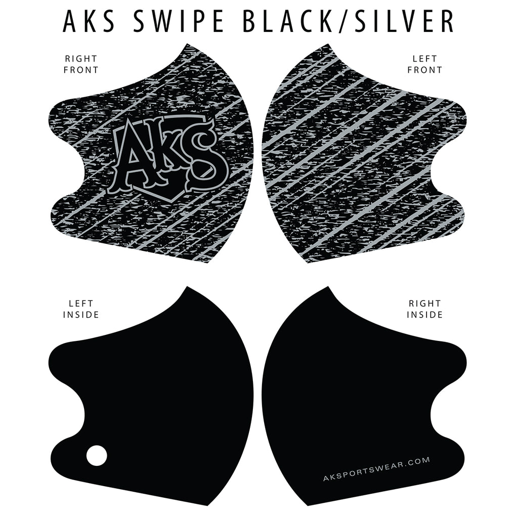 AkS Swipe Dual Layer Mask - Black/Silver