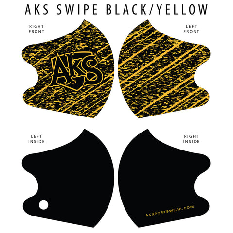 AkS Swipe Dual Layer Mask - Black/Yellow