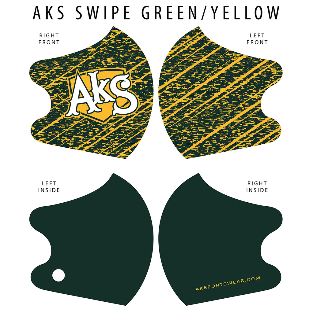 AkS Swipe Dual Layer Mask - Green/Yellow