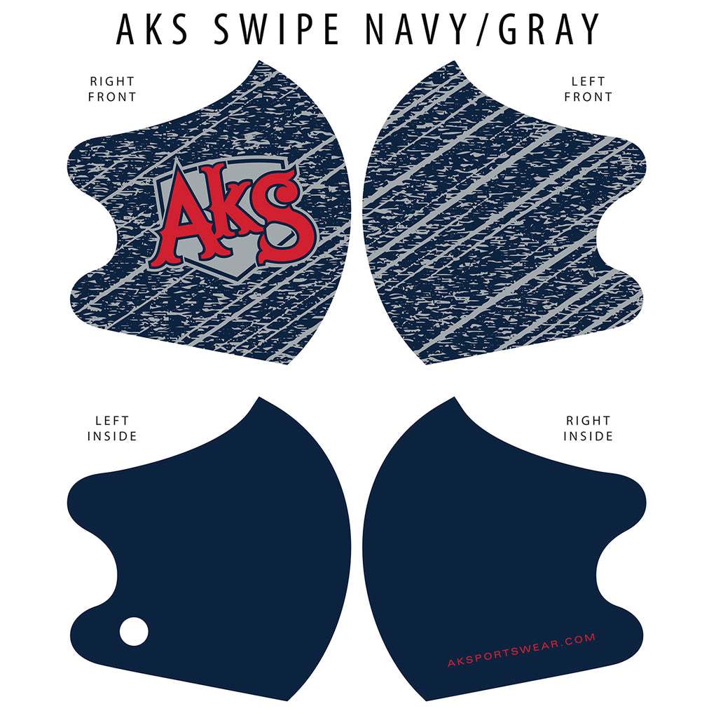 AkS Swipe Dual Layer Mask - Navy/Gray