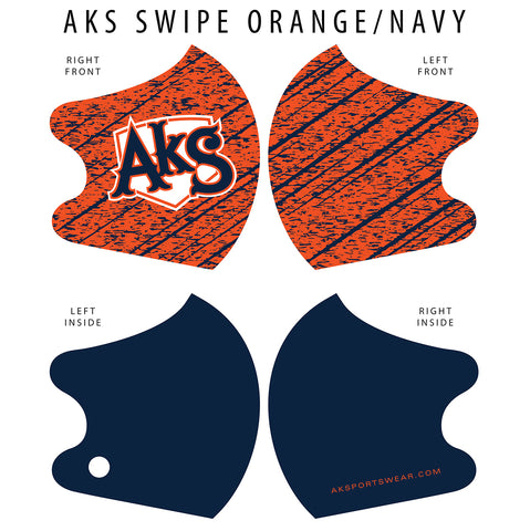 AkS Swipe Dual Layer Mask - Orange/Navy