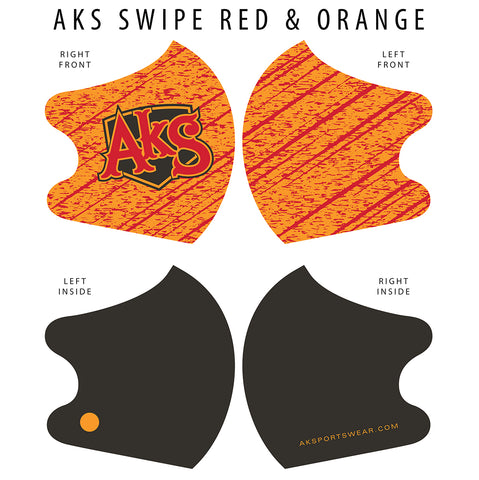 AkS Swipe Dual Layer Mask - Orange/Red