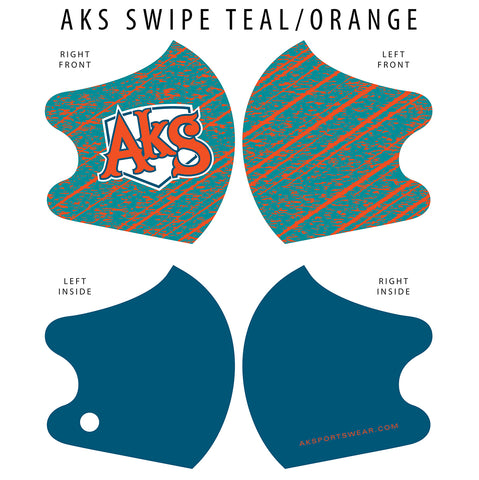 AkS Swipe Dual Layer Mask - Teal/Orange