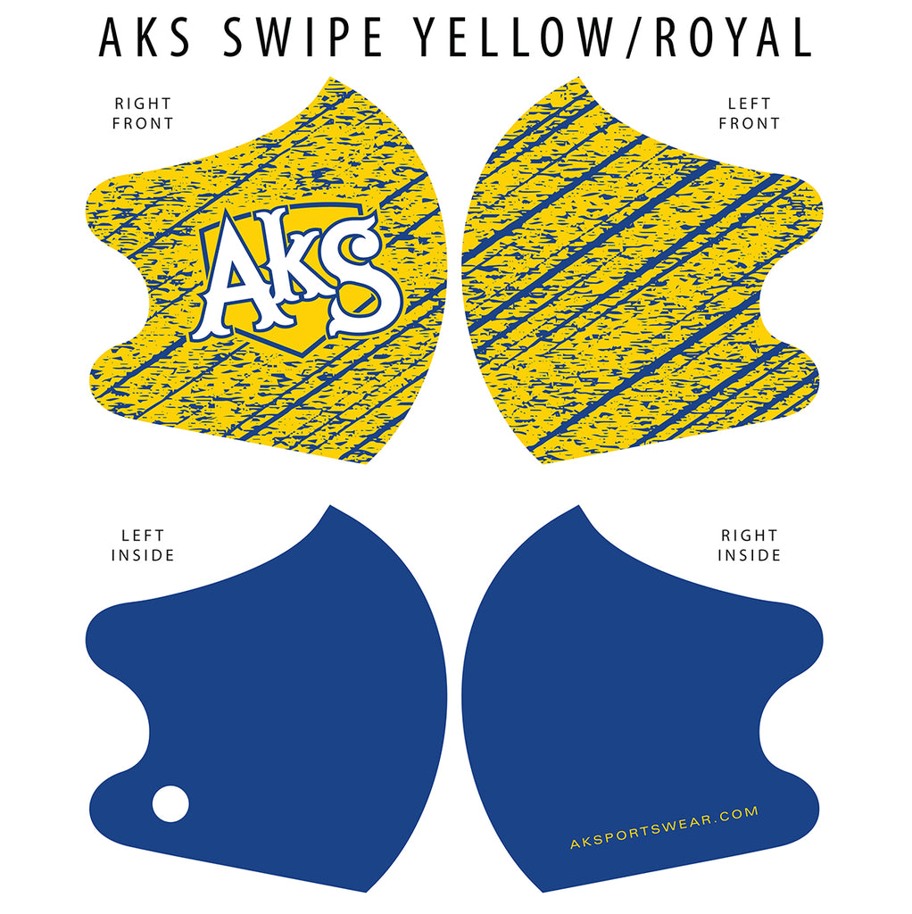 AkS Swipe Dual Layer Mask - Yellow/Royal