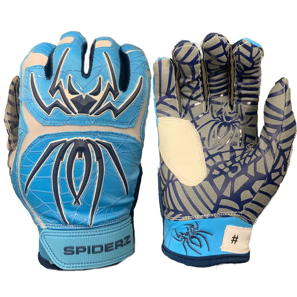 Spiderz Hybrid Batting Gloves – Carolina/Navy Blue