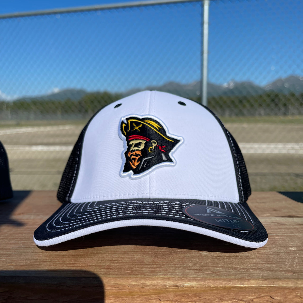 Marauders Flatbill Trucker Hat in White & Black