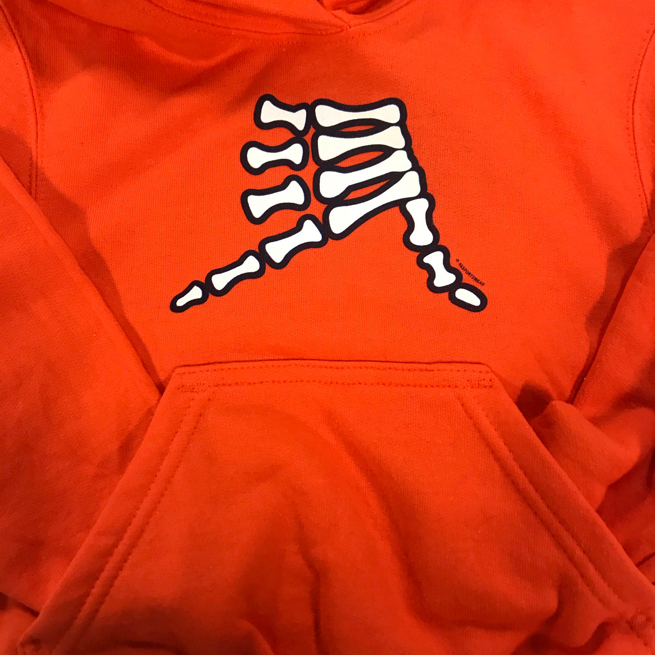 AkS Bones Youth Hoodie in Orange