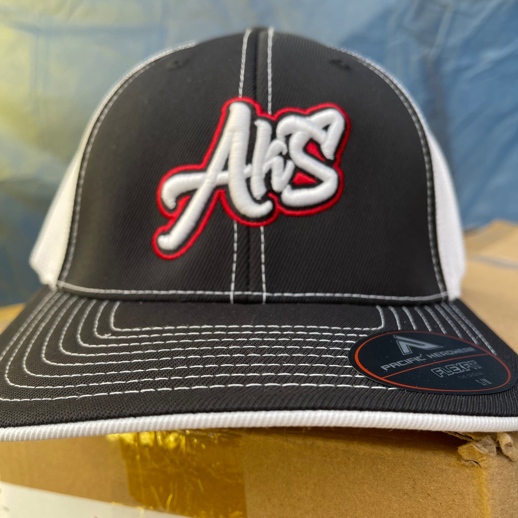 AkS Graffiti Trucker Hat in Black and White