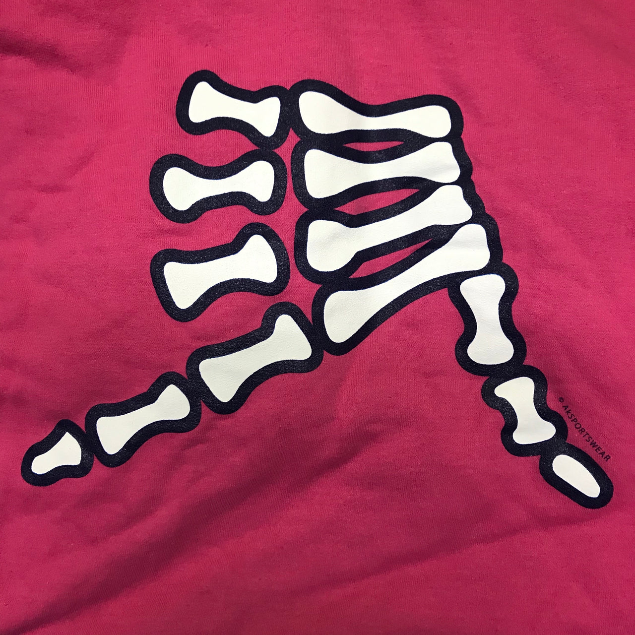 AkS Bones Hoodie in Sangria