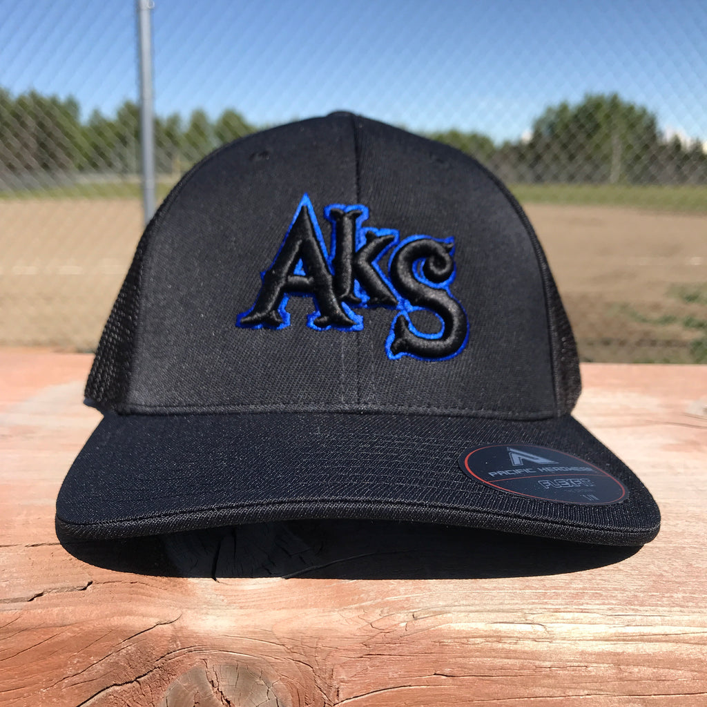 AkS Original Trucker Hat in Black with Royal