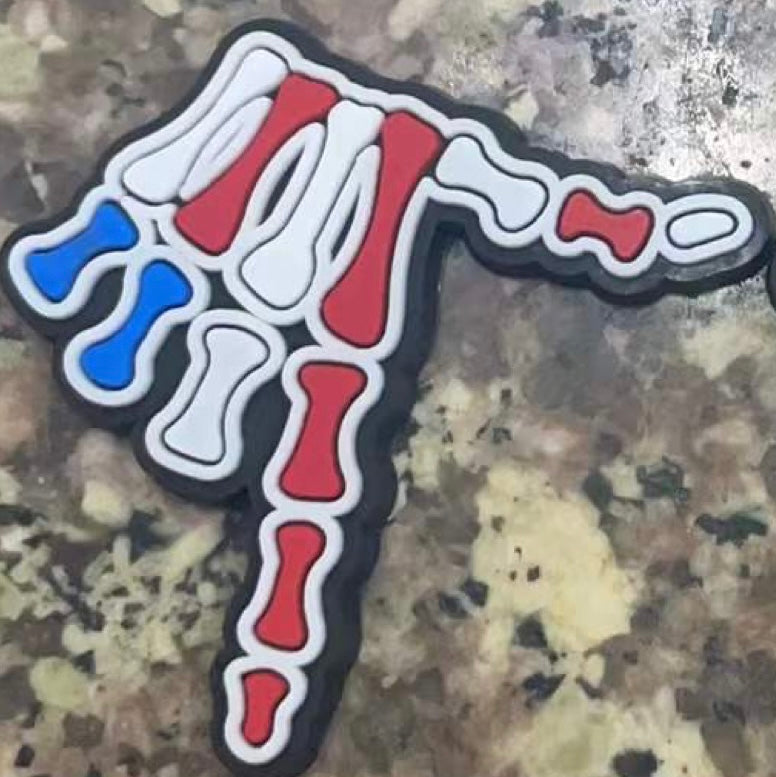 AkS Bones Stripes Croc Charm