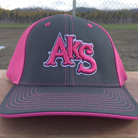 AkS Original Trucker Hat in Graphite & Pink